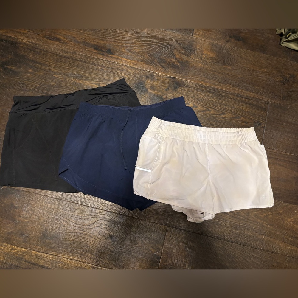 Lot of size large athletic shorts. Black, white, blue